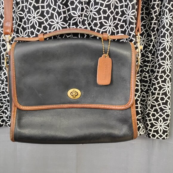 ❤️Vintage COACH 6019 Court Bag Spectator Trim Top Handle & Shoulder Bag +FOB - Picture 3 of 9